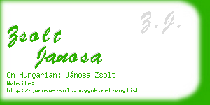 zsolt janosa business card